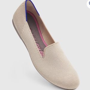 Rothy’s Tan “Linen” loafers size 8.5
